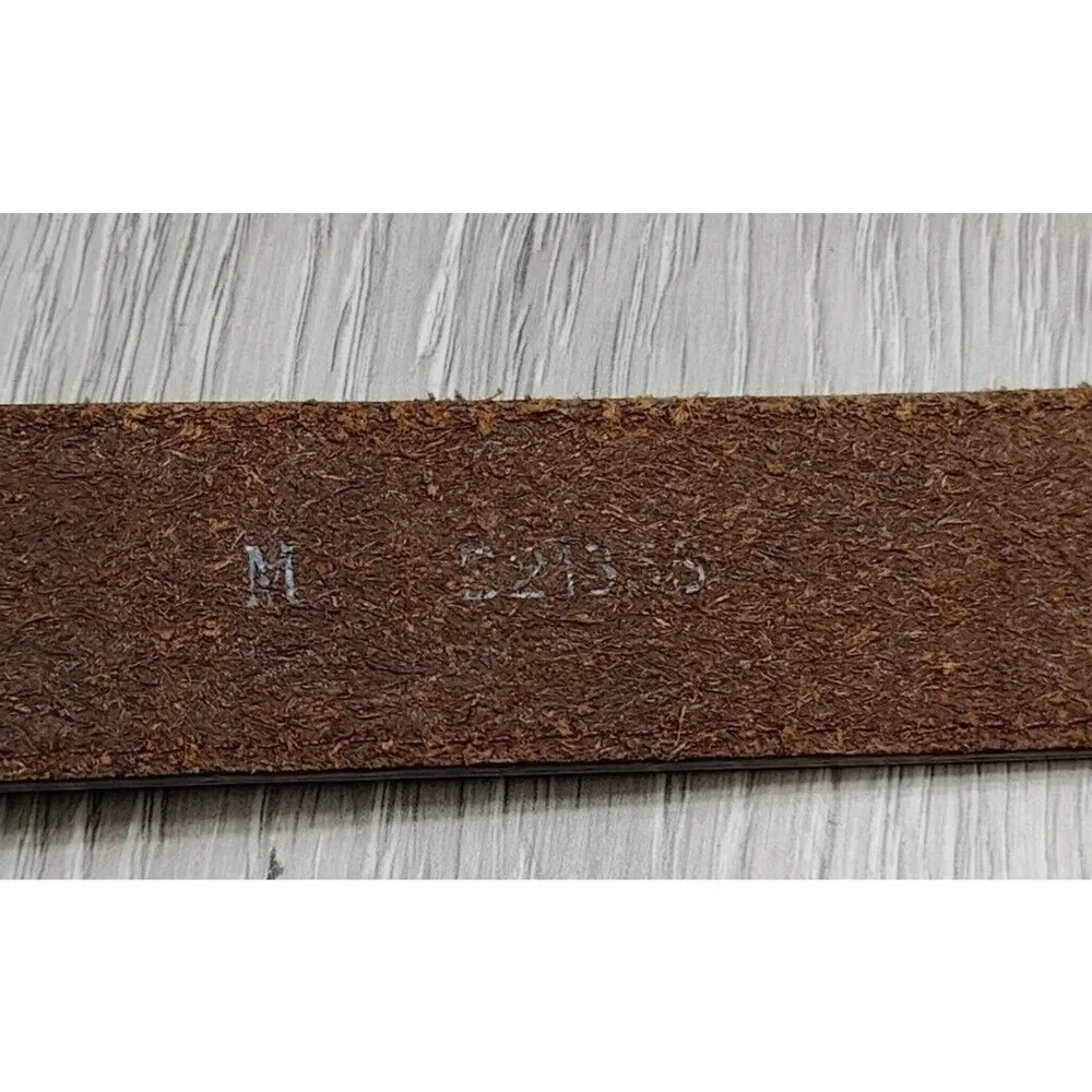 Brighton Women's Belt Brown Western Pattern Silver‎ Buckle Sz M 28